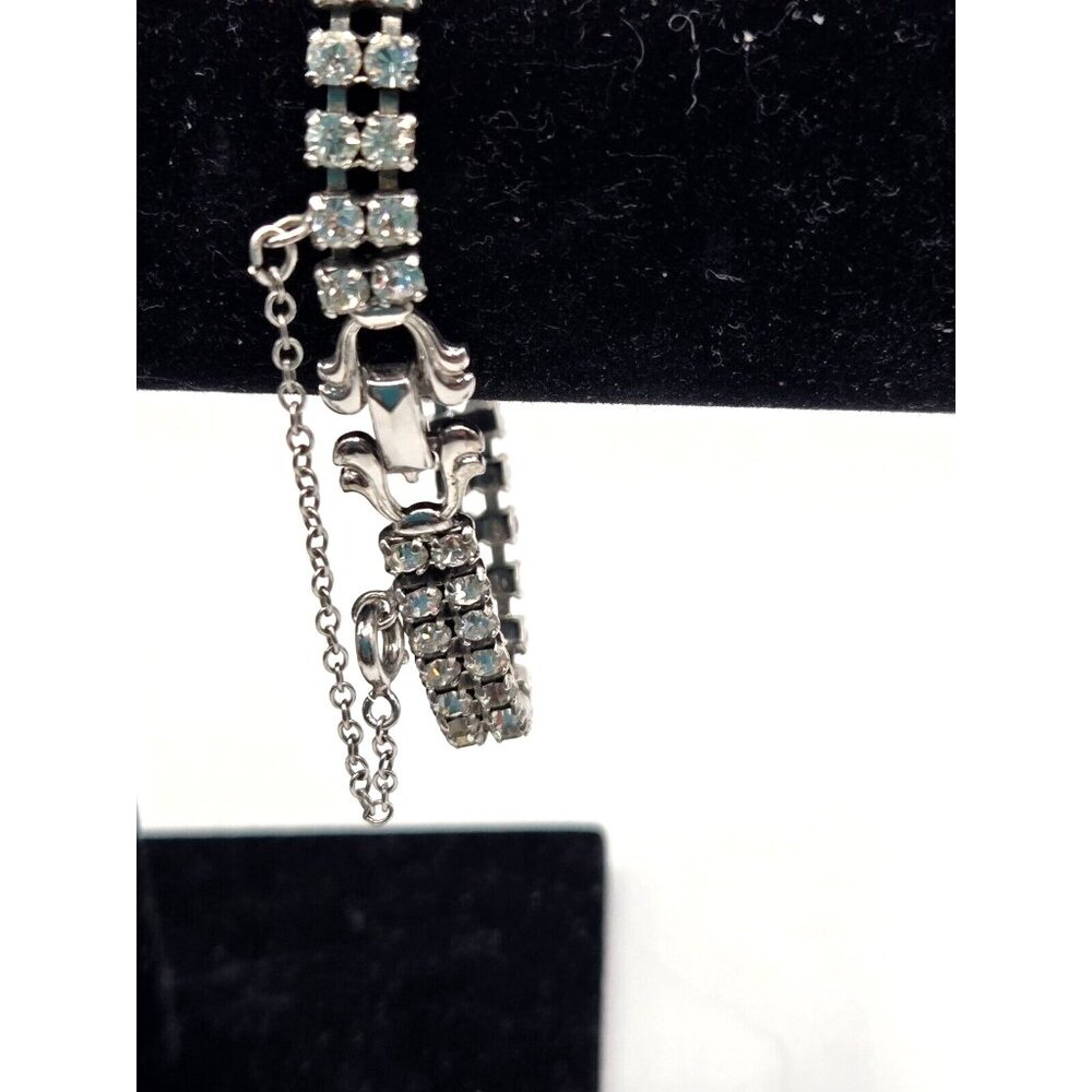 Vintage stunning Sherman Rhinestone Bracelet And Earrings Demi Parure Set - Picture 7 of 8
